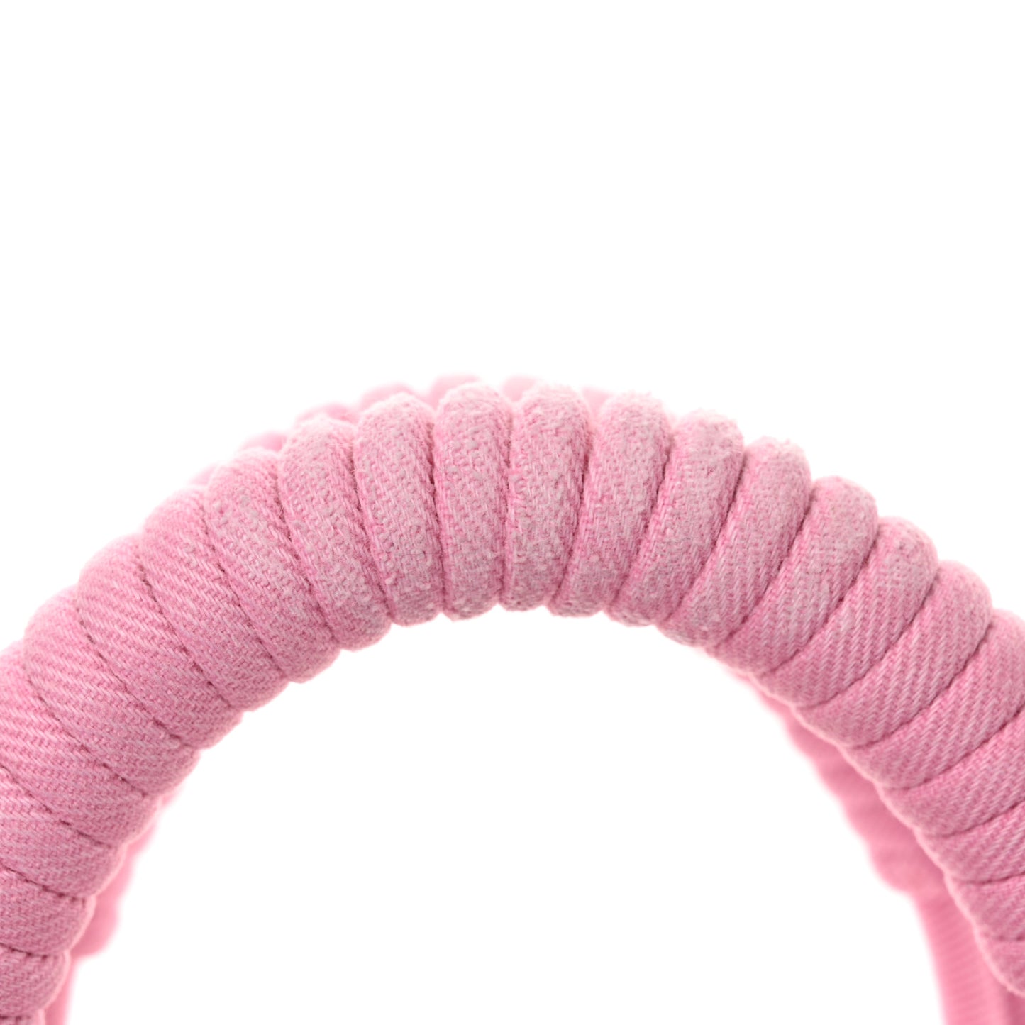 Washed Frayed Denim Braided XS Bistro Basket Pink