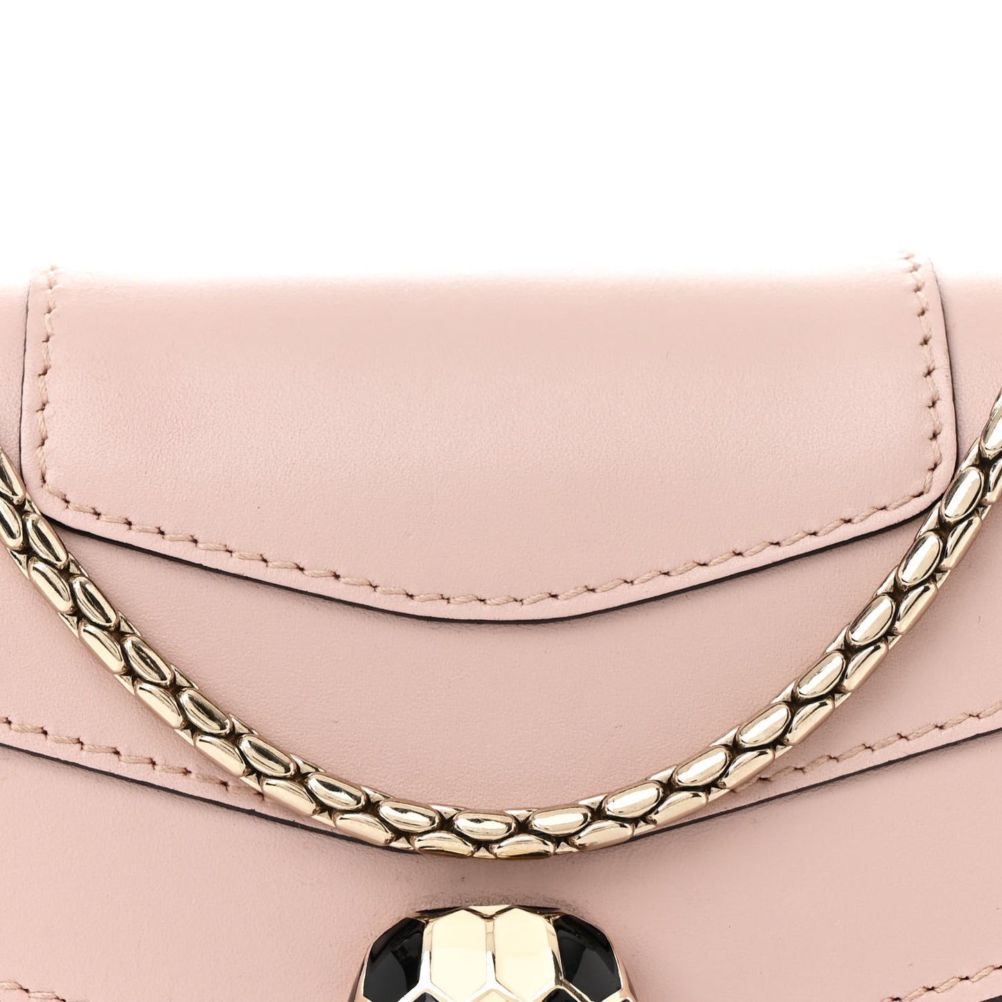 Calfskin Small Serpenti Forever Snake Strap Crossbody Bag Light Pink