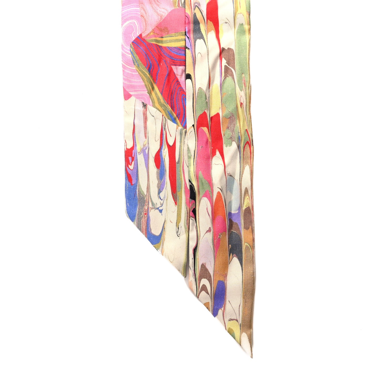 Silk Marble Silk Twilly Rose Vert Violet