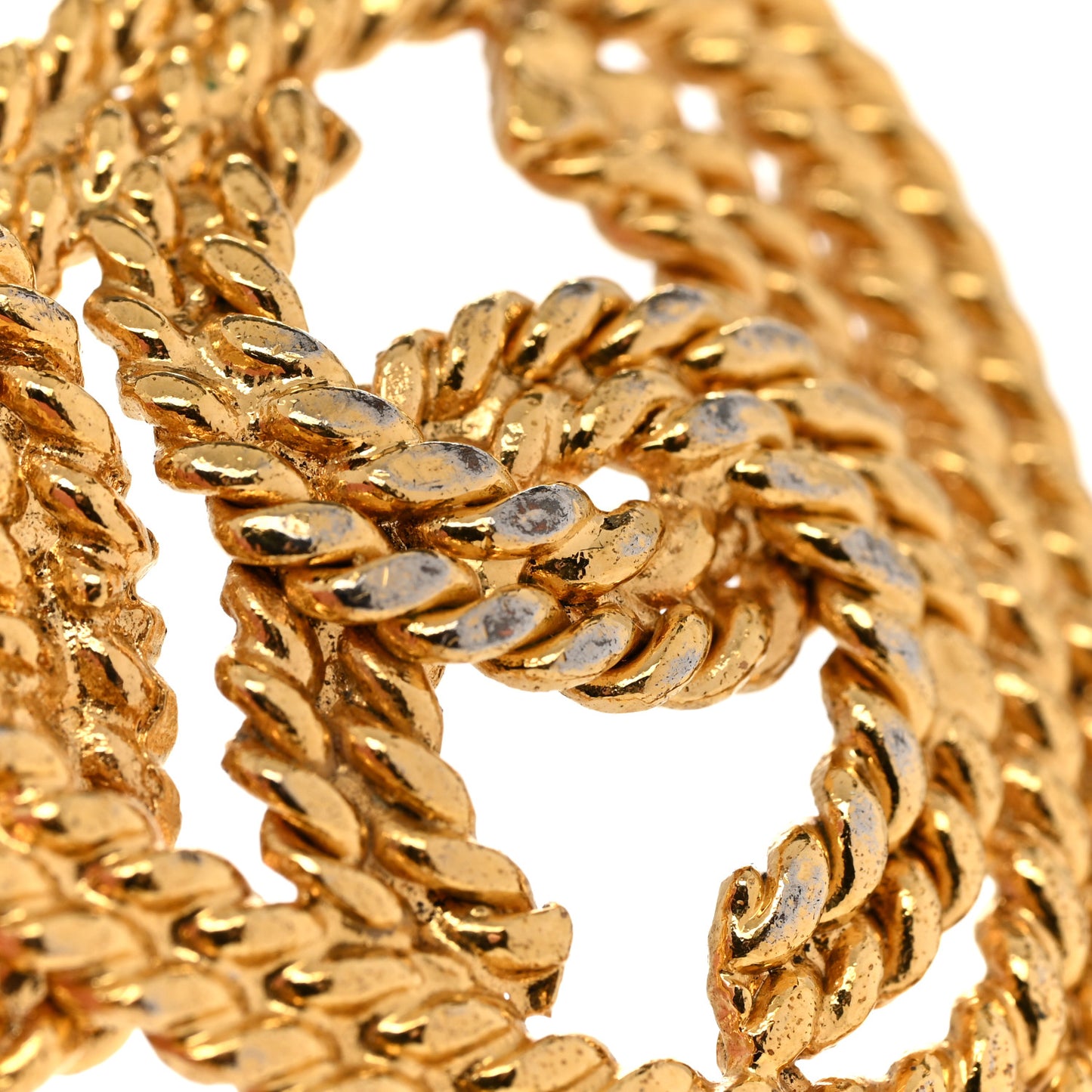 CC Chain Pendant Necklace Gold