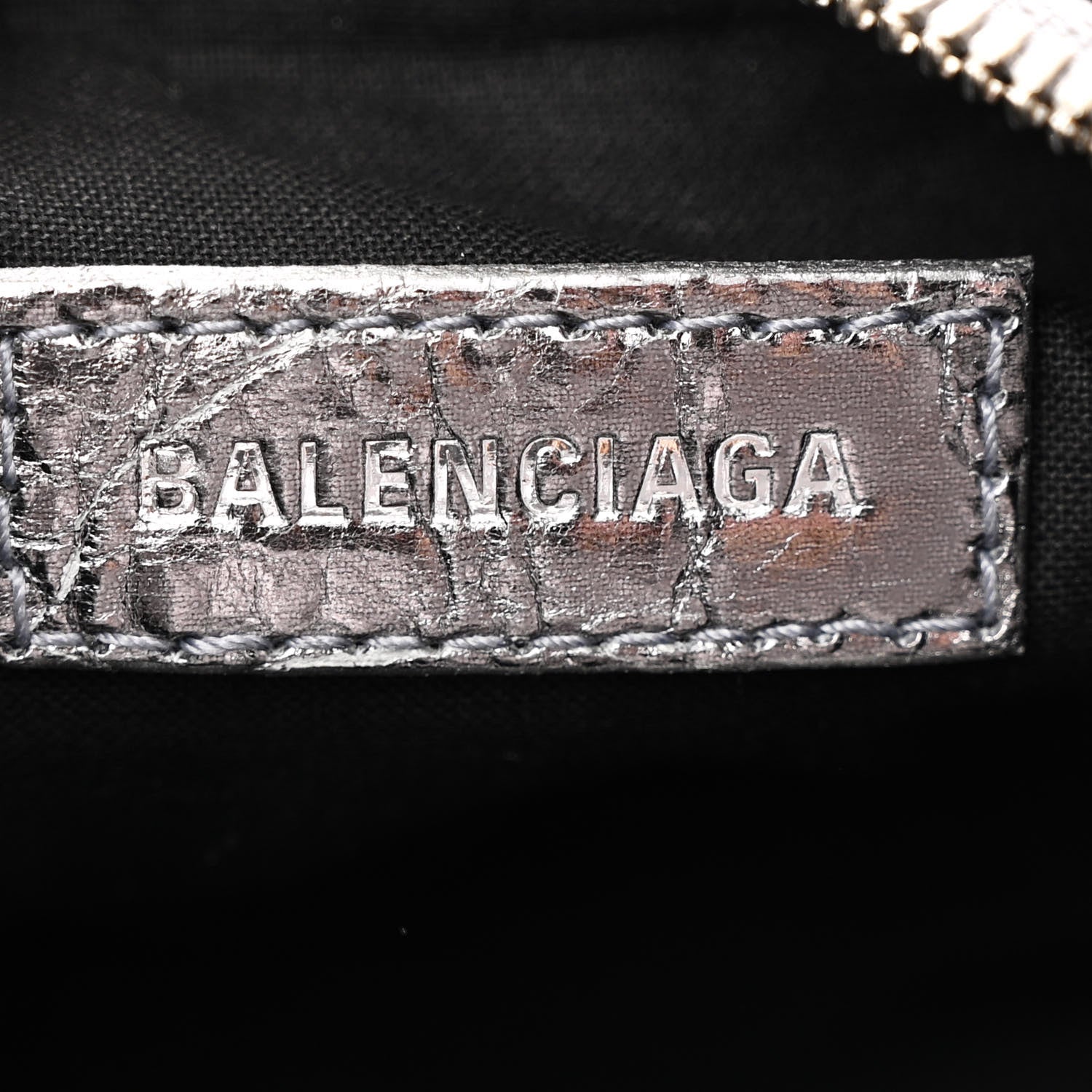 Balenciaga Metallic Agneau Arena Le Cagole Shoulder Bag XS Silver 7 of 12