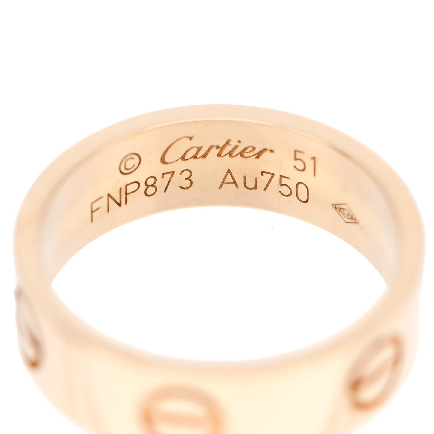 18K Yellow Gold 5.5mm LOVE Ring 51 5.75