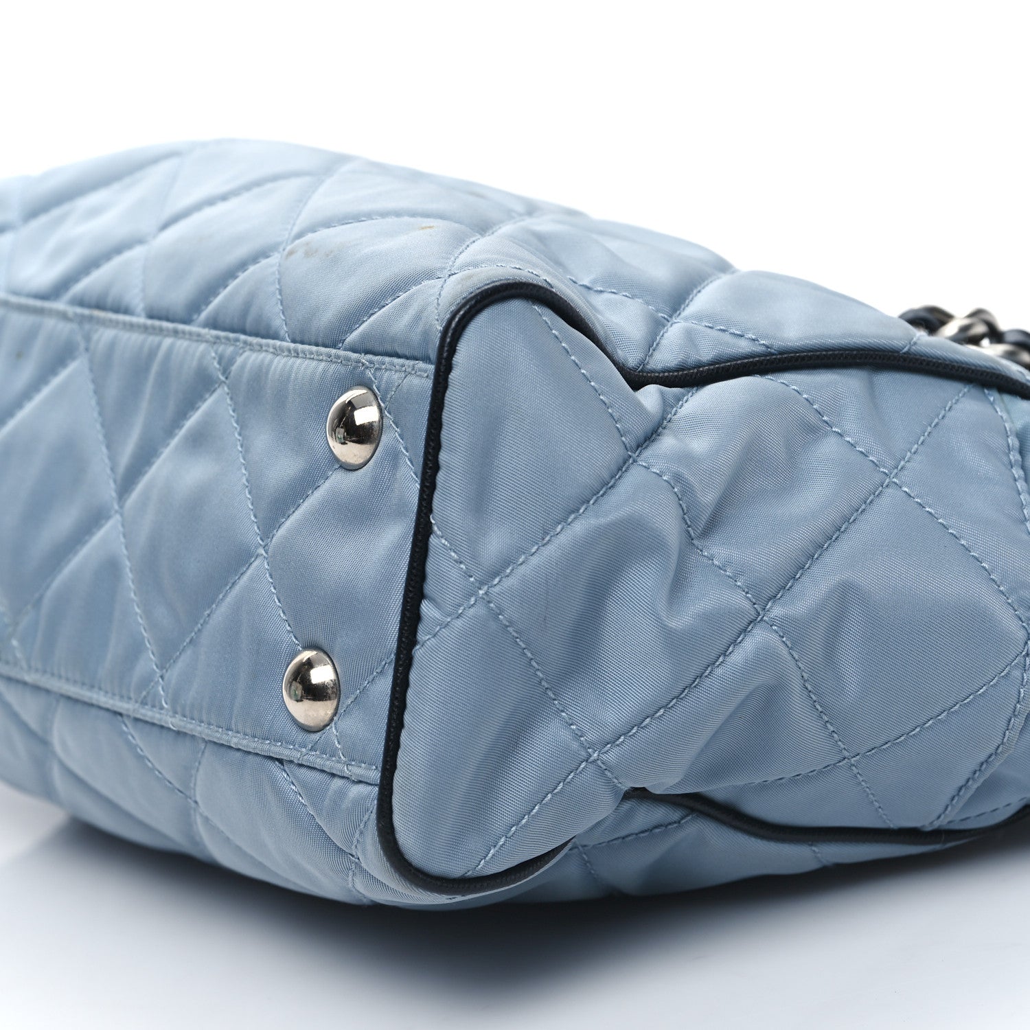 Prada Nylon Tessuto Quilted Chain Shoulder Bag Astrale 8 of 8