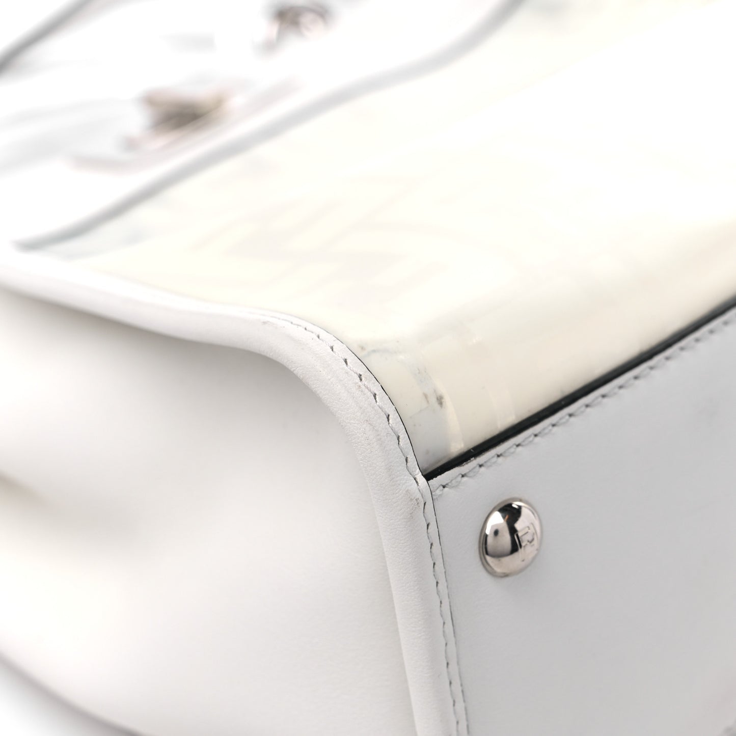 TPU FF Vitello Century Peekaboo Satchel White