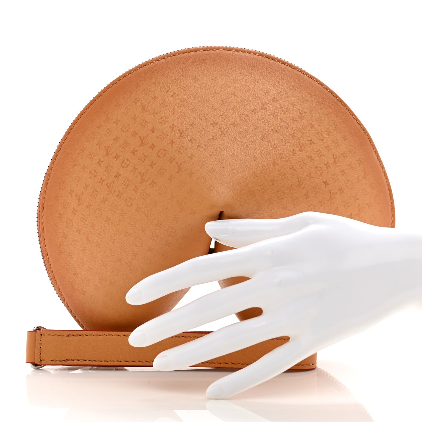 Calfskin Monogram Fortune Cookie Pouch Purple