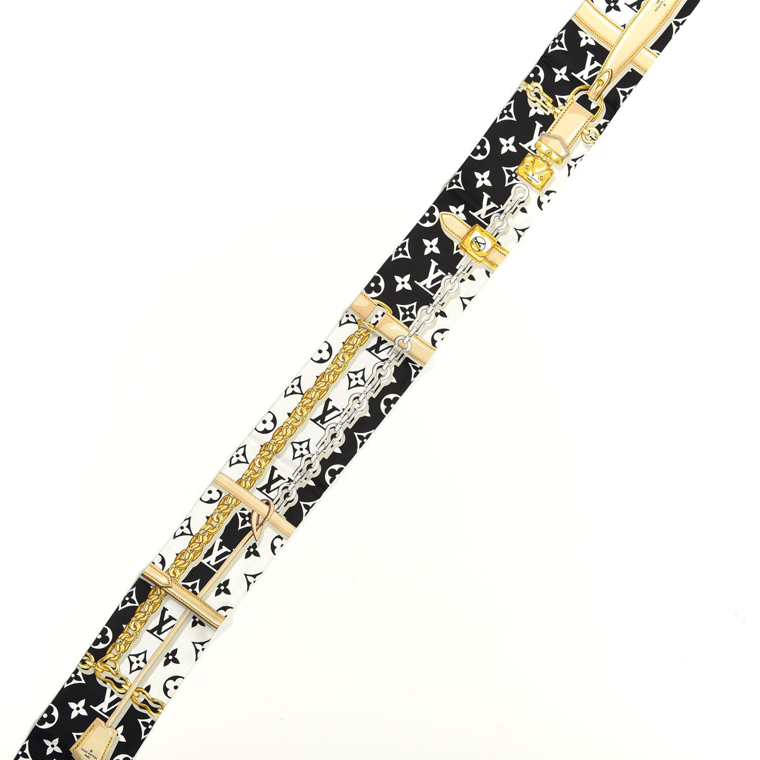 Louis Vuitton Silk Monogram Confidential Bandeau Black 3 of 3