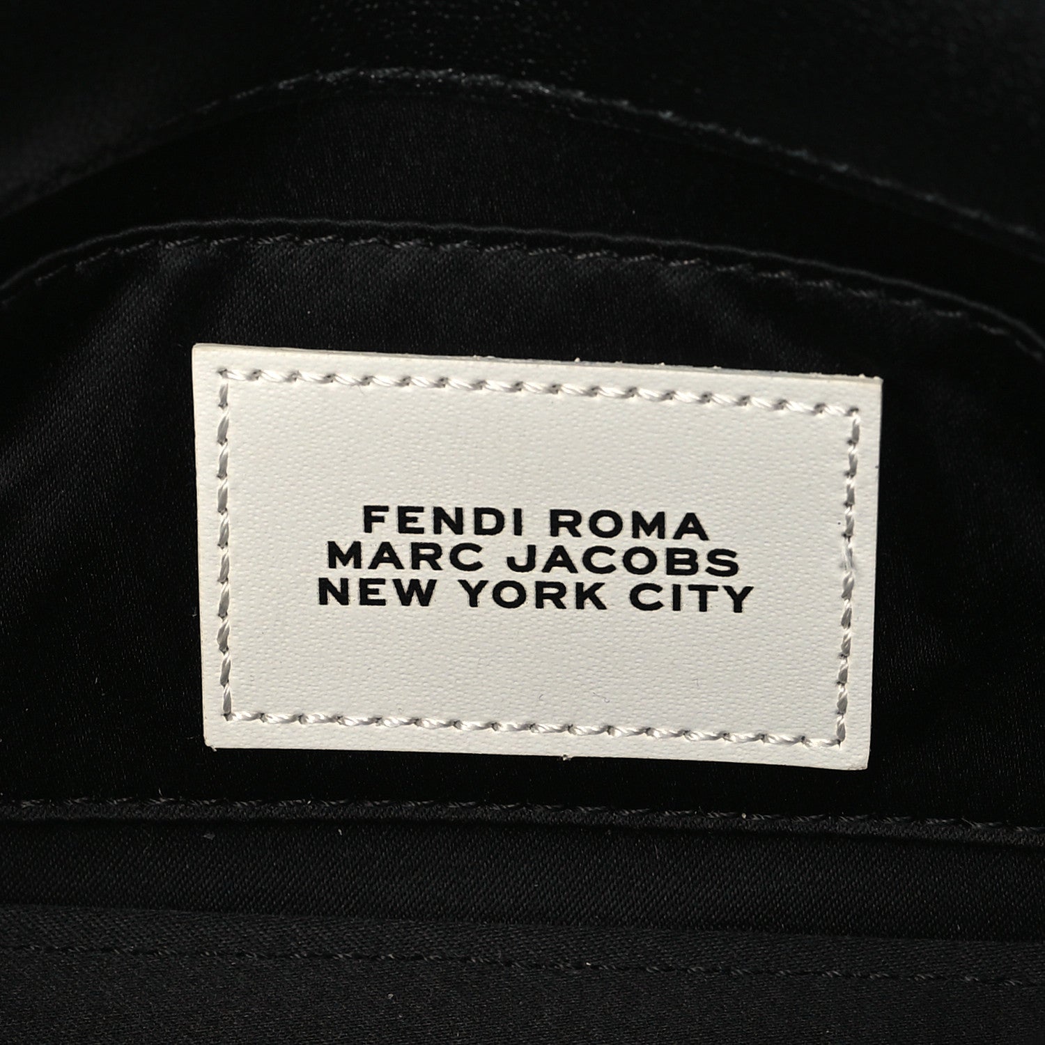 Fendi X MARC JACOBS Nappa Logo Phone Baguette Black 6 of 9