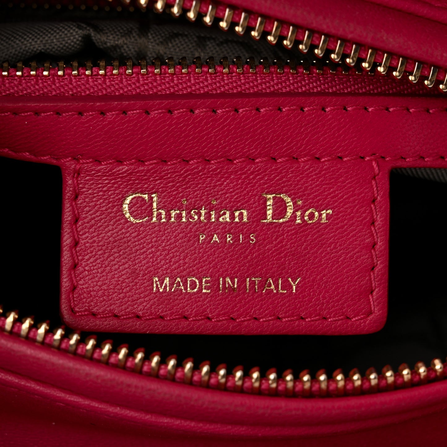 Lambskin Cannage Medium Lady Dior Pink