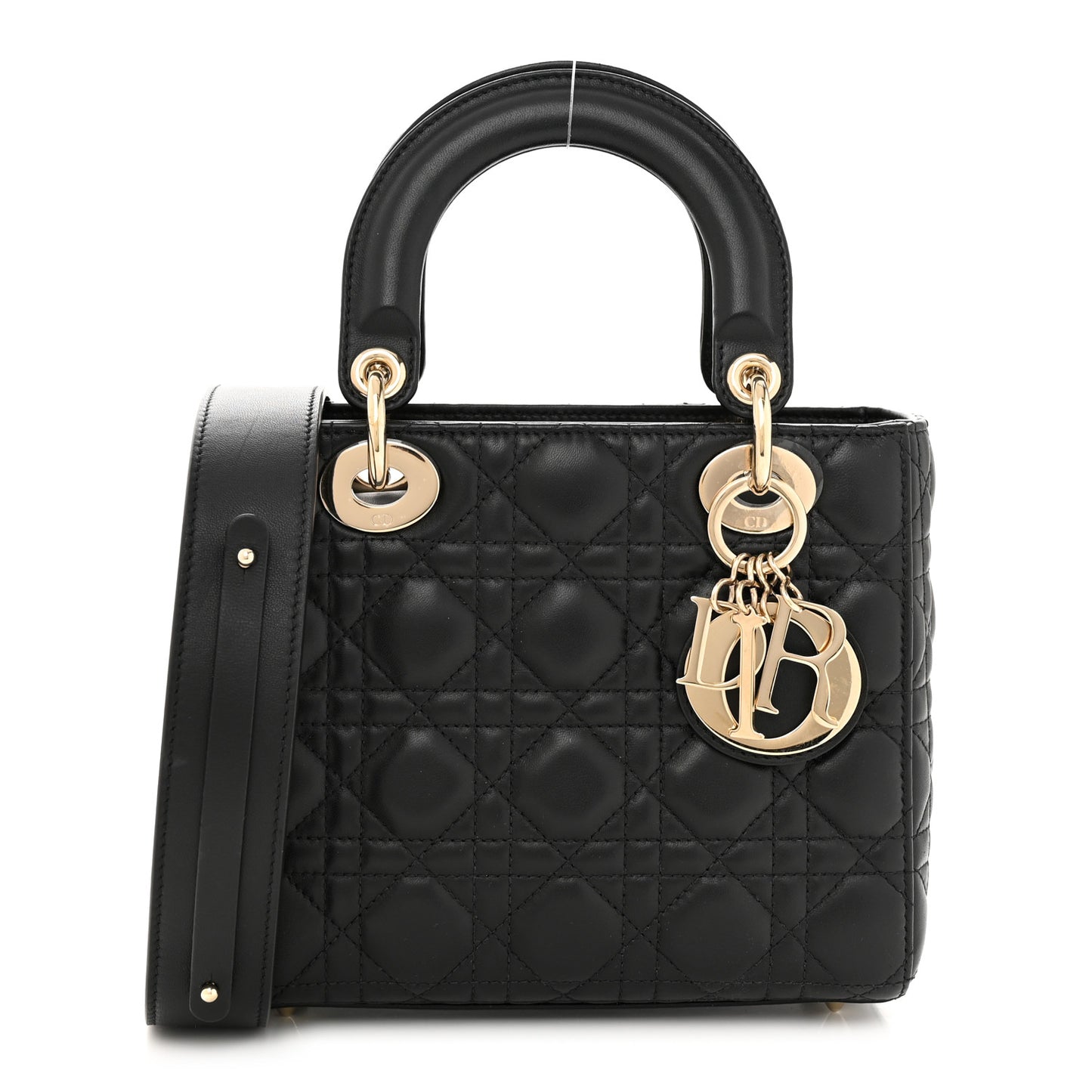 Lambskin Cannage Small My ABCDior Lady Dior Black