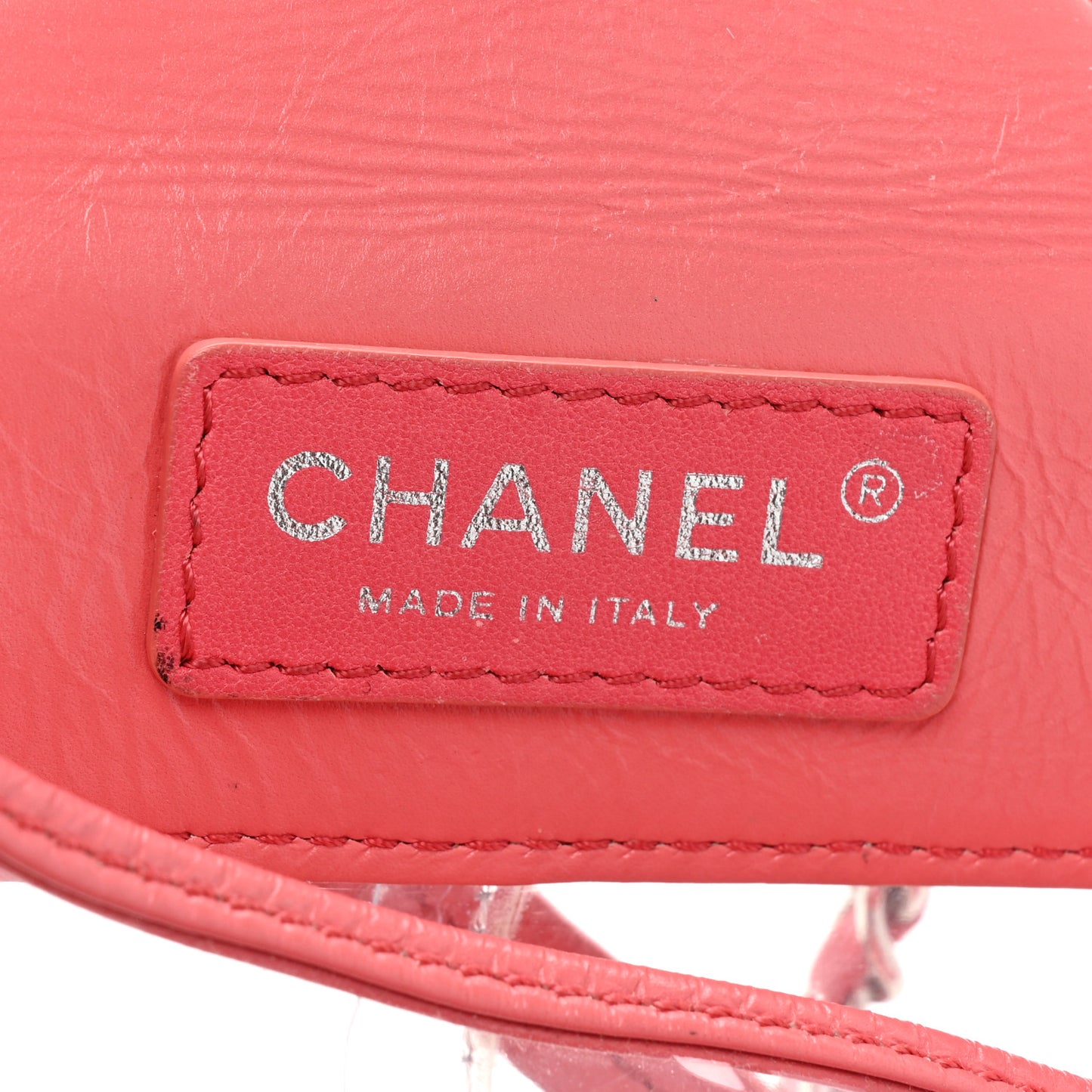 Crumpled Calfskin PVC Quilted Flap Pink