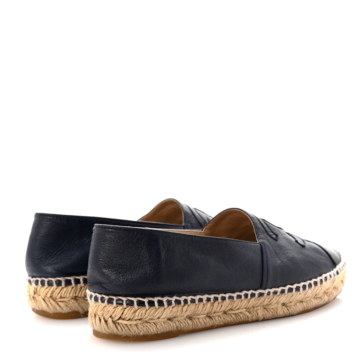 Lambskin CC Espadrilles 36 Navy Black