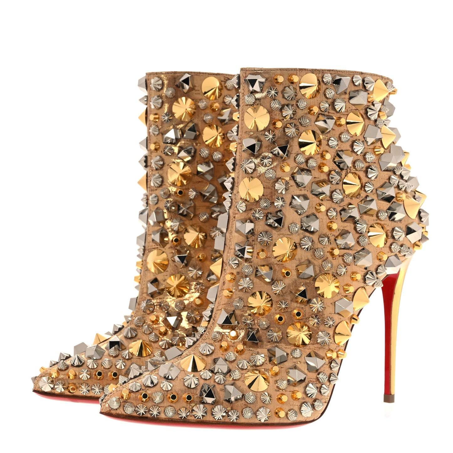 Liege Pepite Specchio So Full Kate 100 Ankle Boots 37 Gold Multicolor