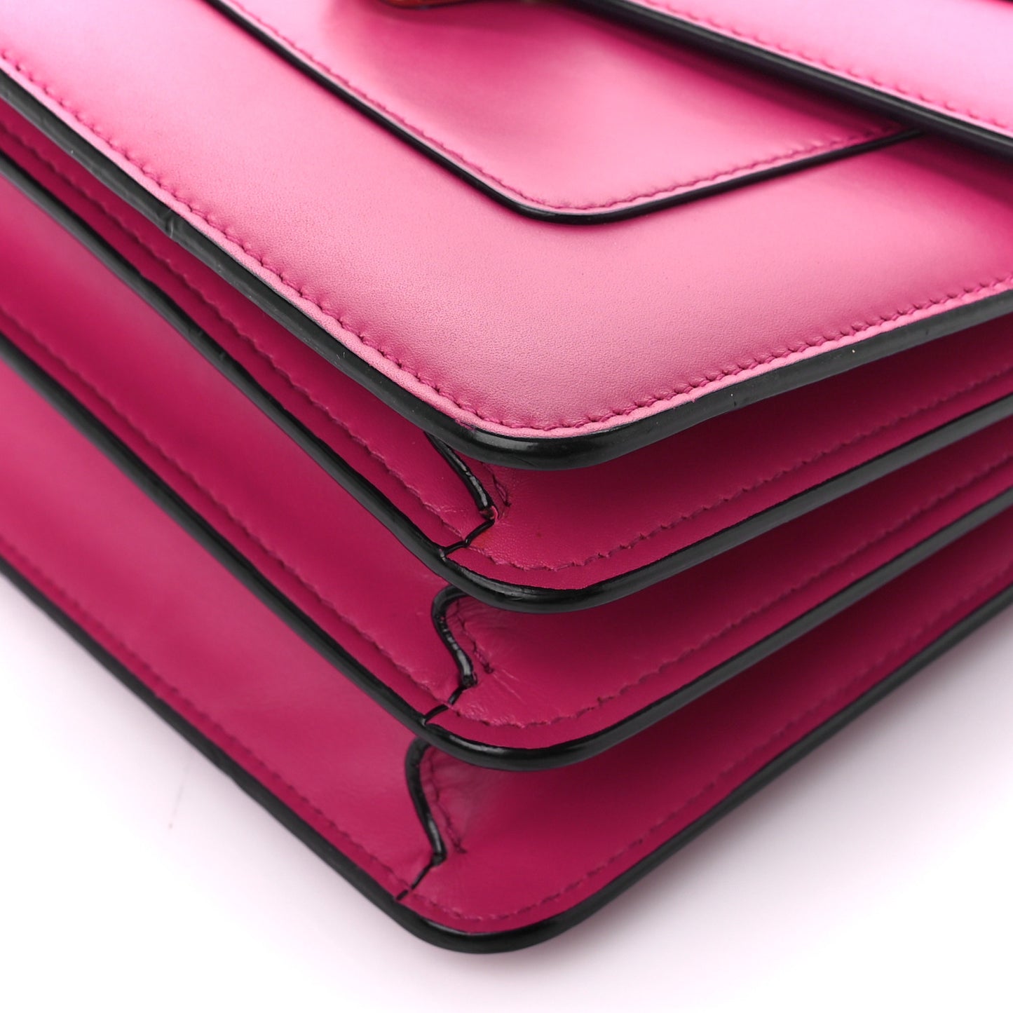Calfskin Serpenti Forever Top Handle Pink