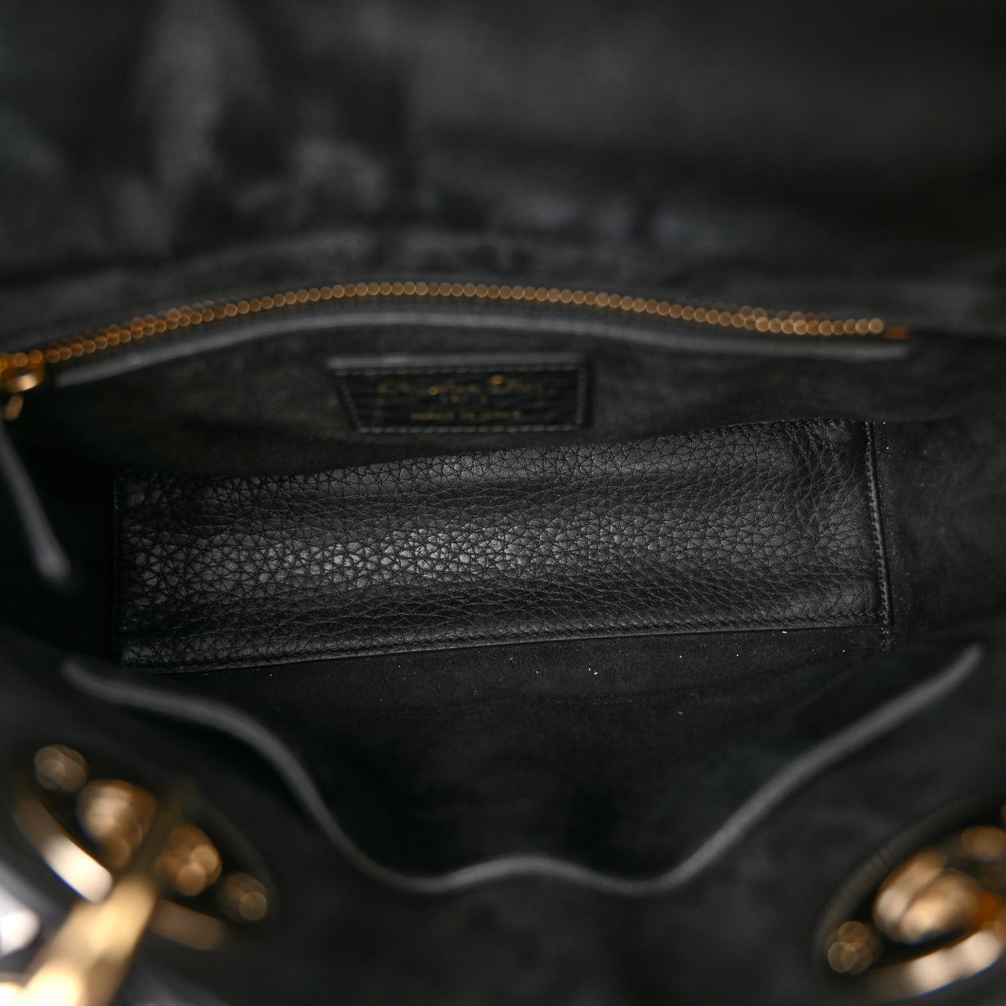 Grained Calfskin Cannage Small Lady Dior Black