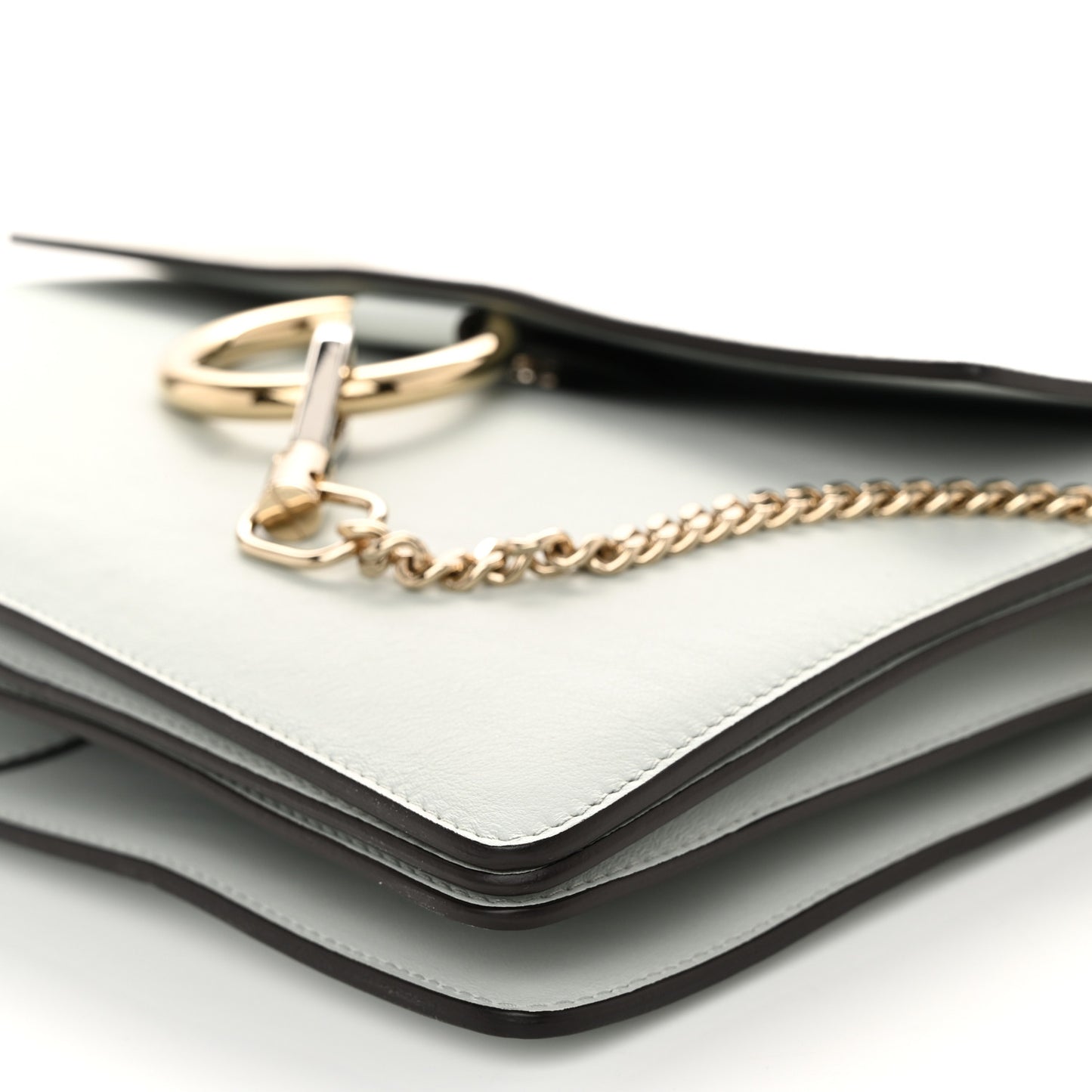 Calfskin Suede Medium Faye Shoulder Bag Airy Grey