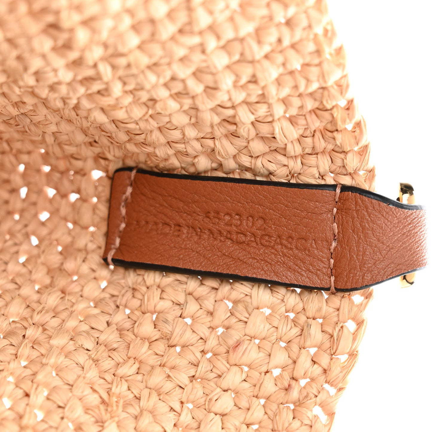 Raffia Mini Slit Tote Bag Natural Tan