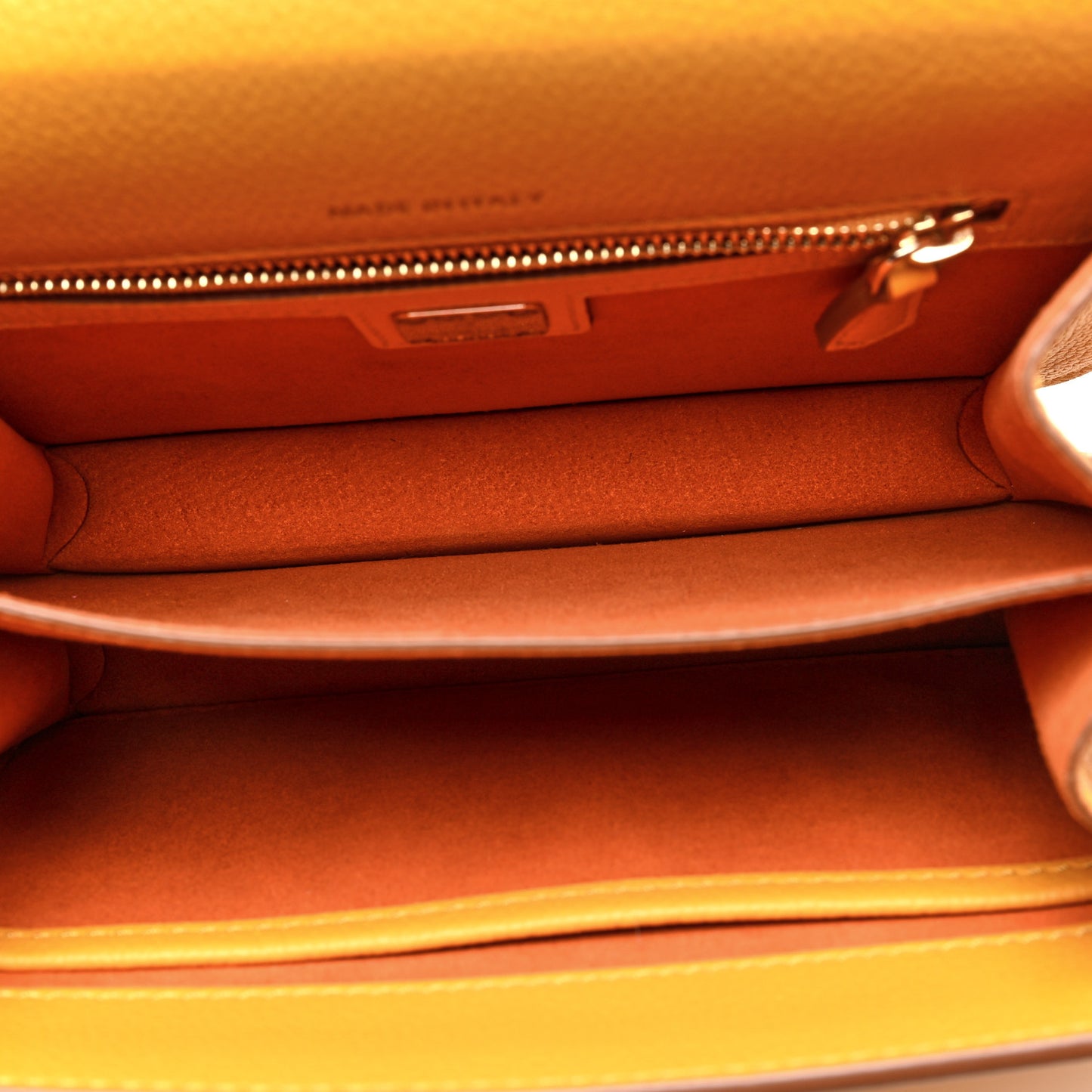 Grained Calfskin Patricia Park Avenue Crossbody Bag Golden Mango