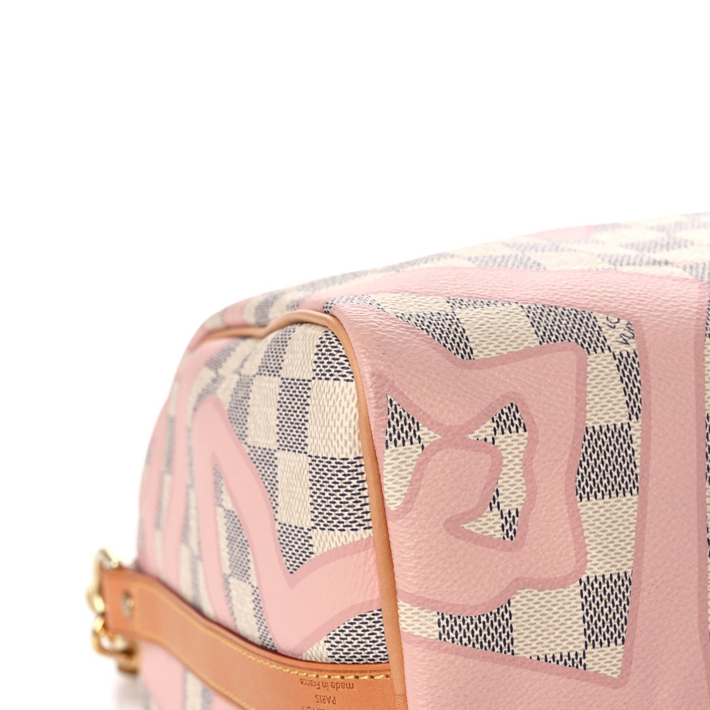Damier Azur Tahitienne Speedy Bandouliere 30 Rose Ballerine