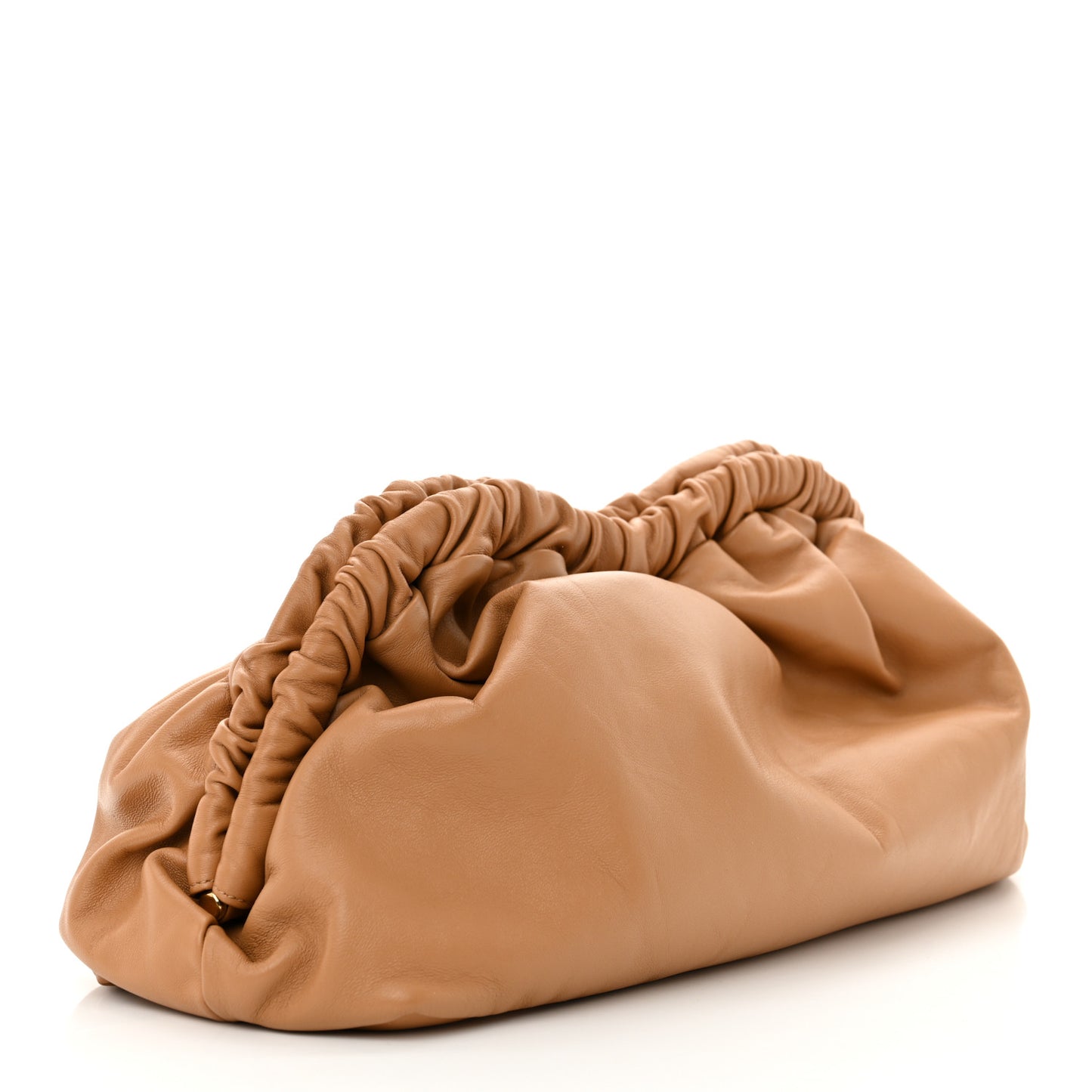 Lambskin Cloud Clutch Caramel