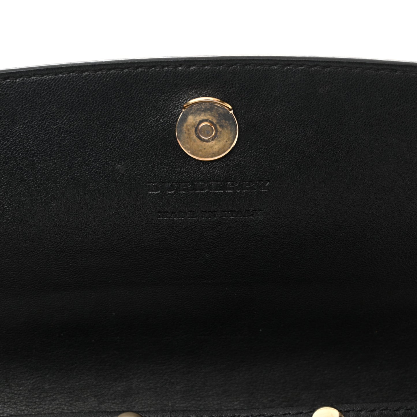 Calfskin House Check Henley Wallet On Chain Black