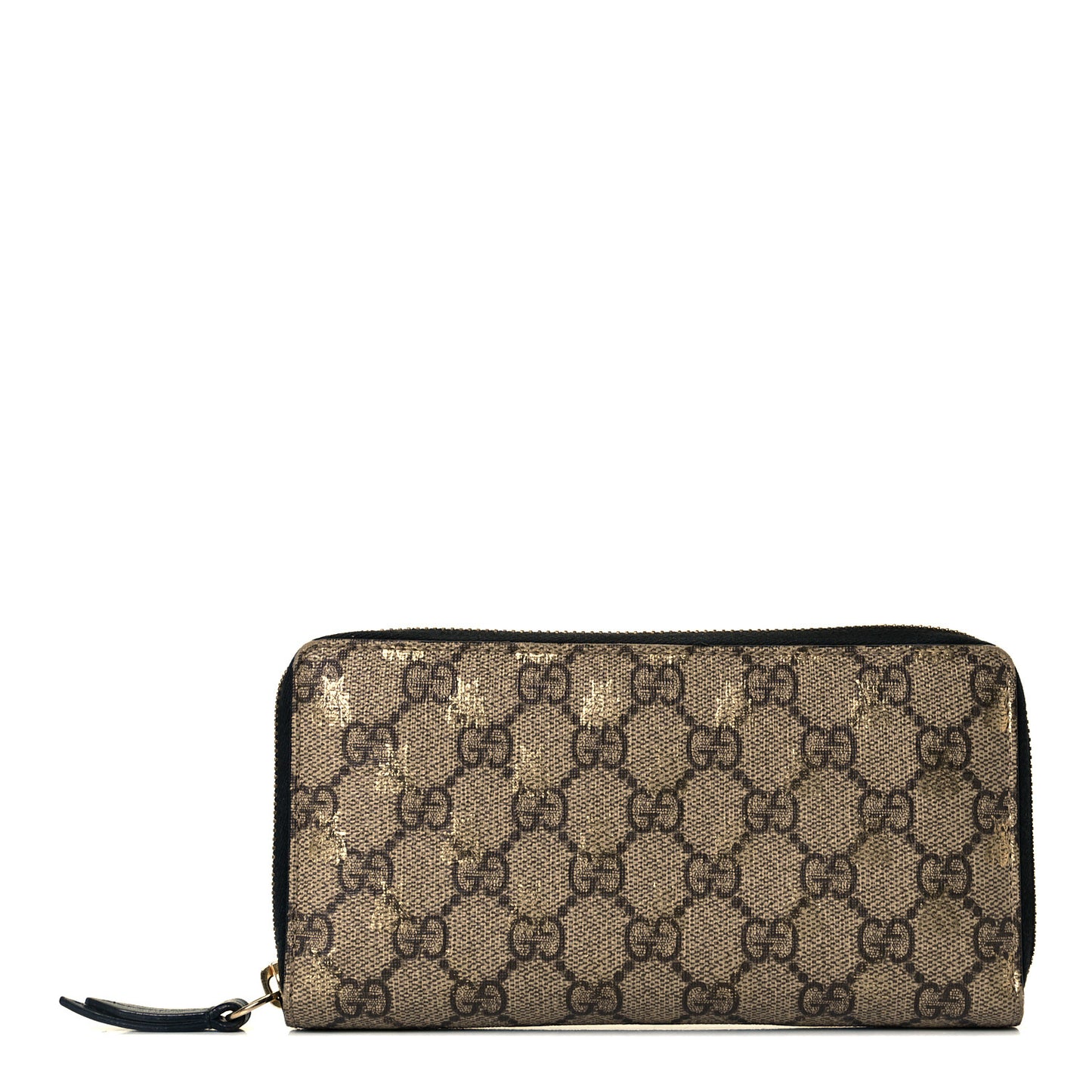 GG Supreme Monogram Bees Zip Around Wallet
