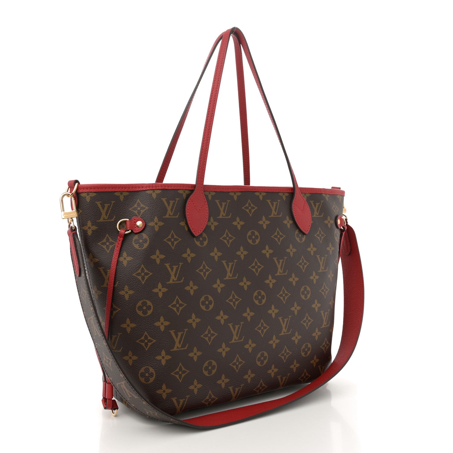 Louis Vuitton Monogram Inside Out Neverfull Bandouliere MM Sari Red 3 of 11