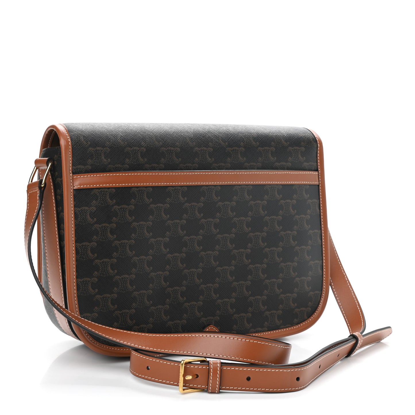 Triomphe Canvas Messenger Folco Bag Tan