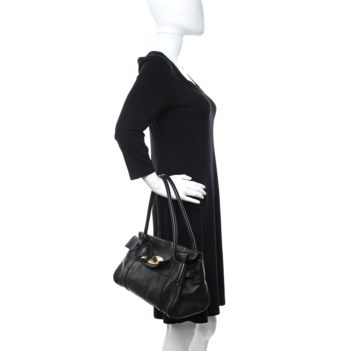 Natural Leather Small Bayswater Black