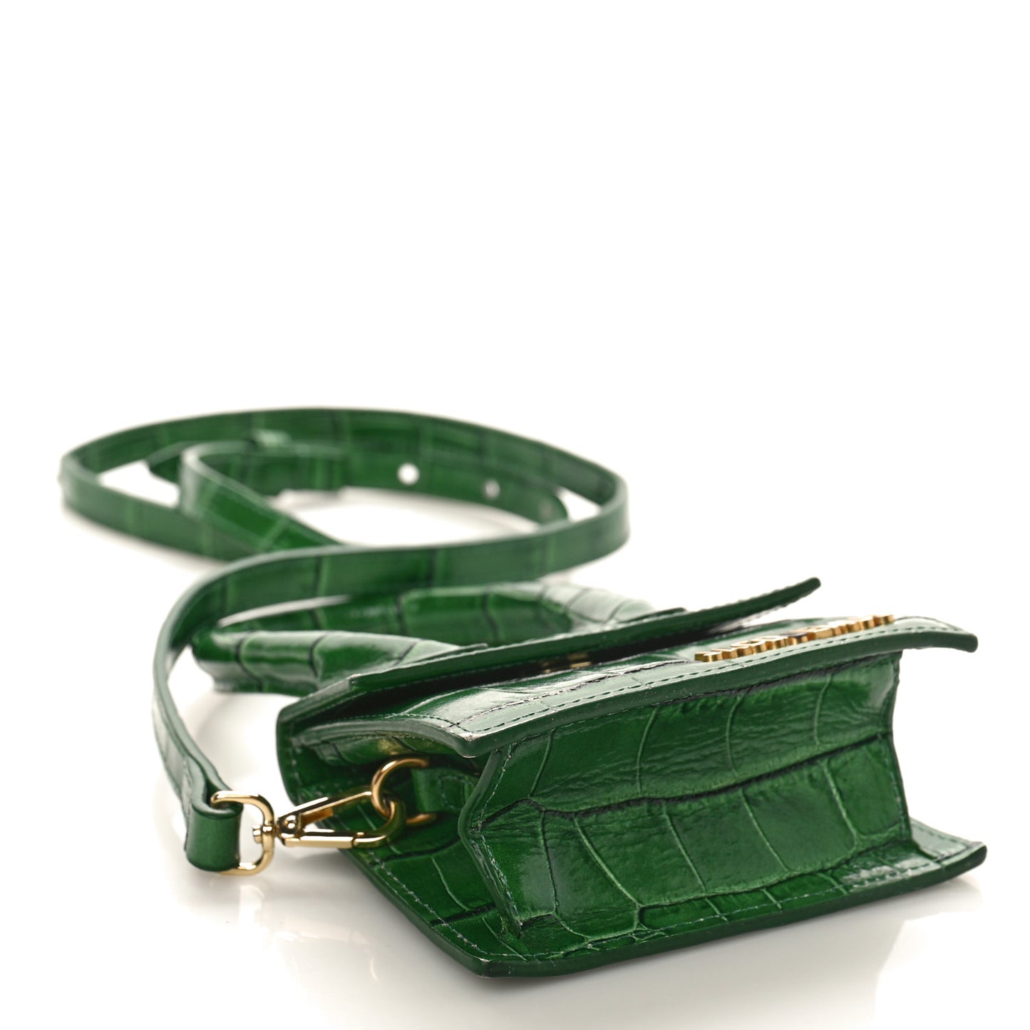 Calfskin Crocodile Embossed Le Chiquito Green