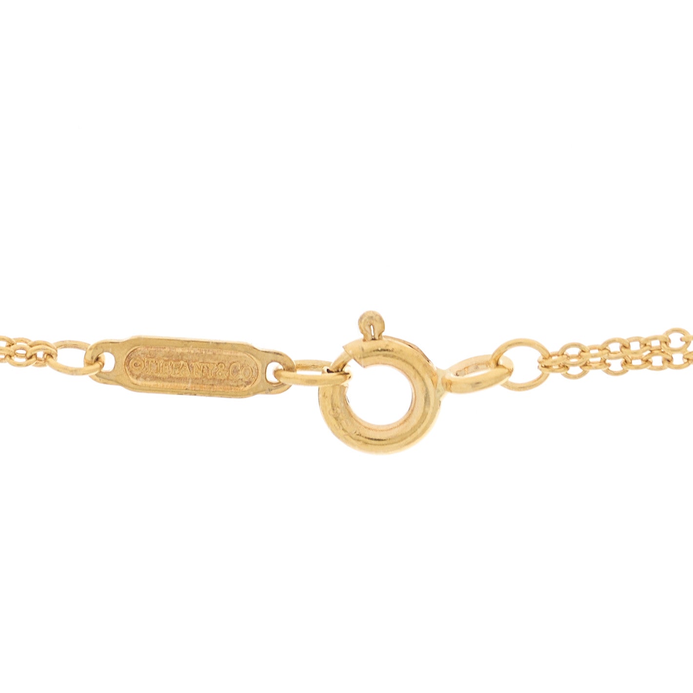 18K Yellow Gold Infinity Double Chain Pendant Necklace