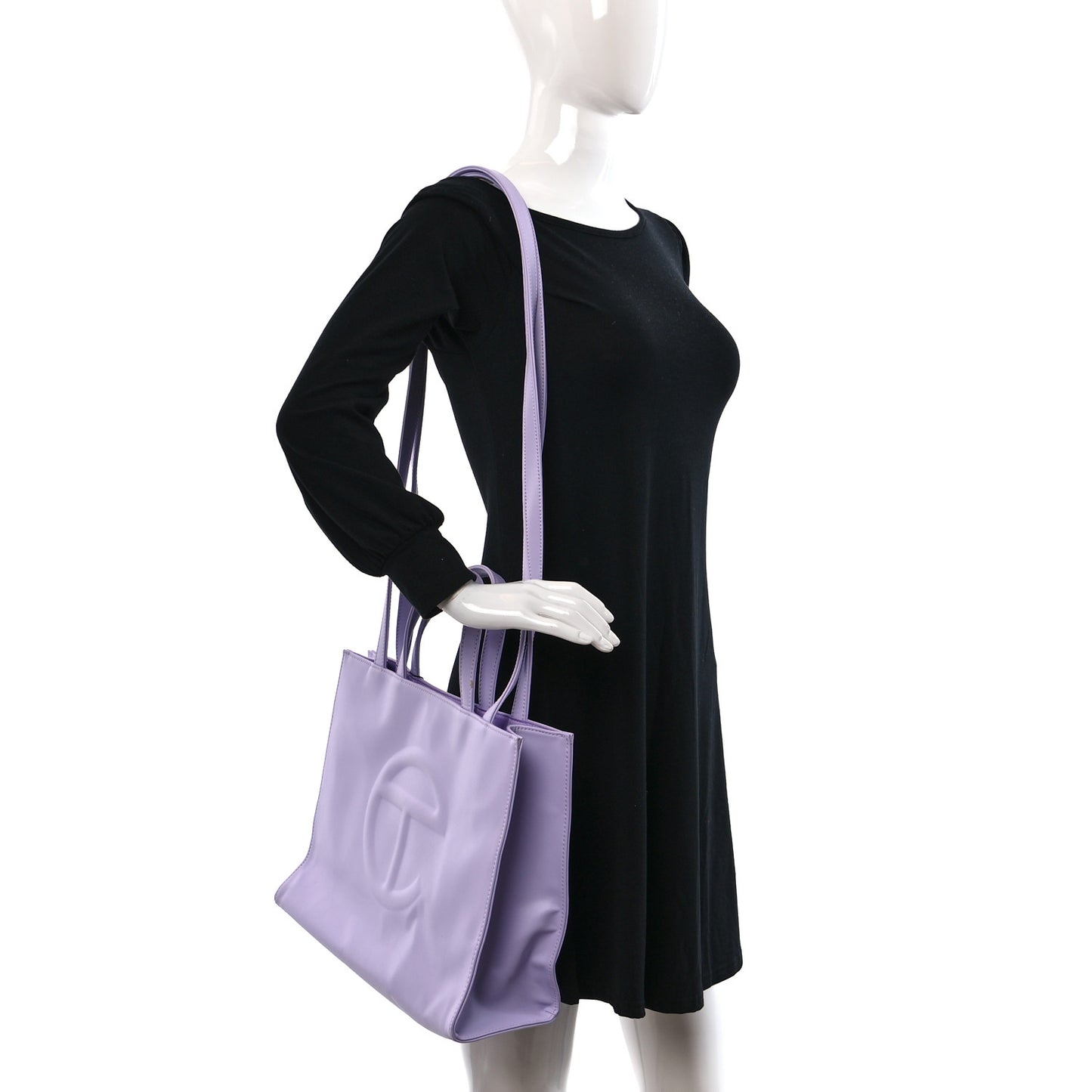 Vegan Leather Medium Shopping Bag Lavender