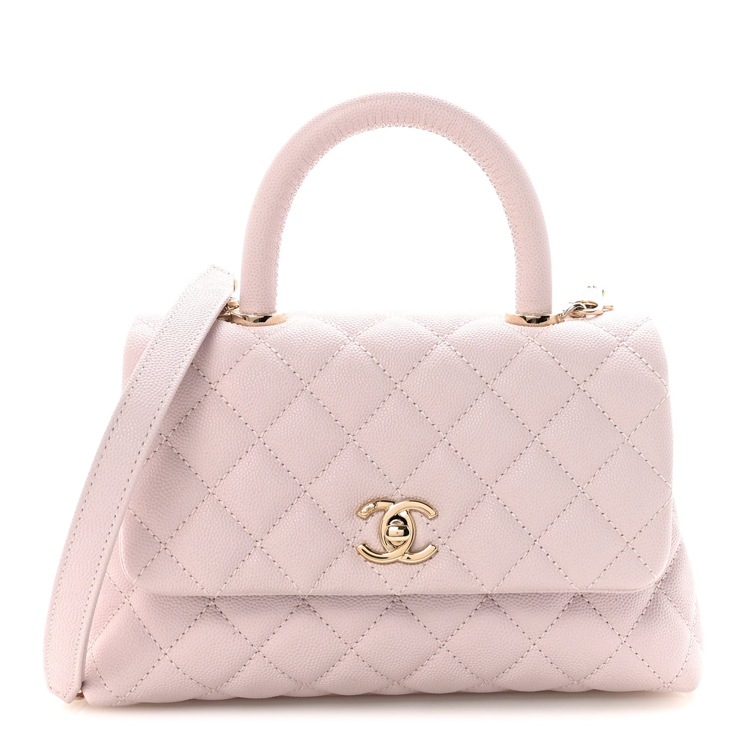 Chanel Caviar Quilted Mini Coco Handle Flap Lilas Lilac 1833797
