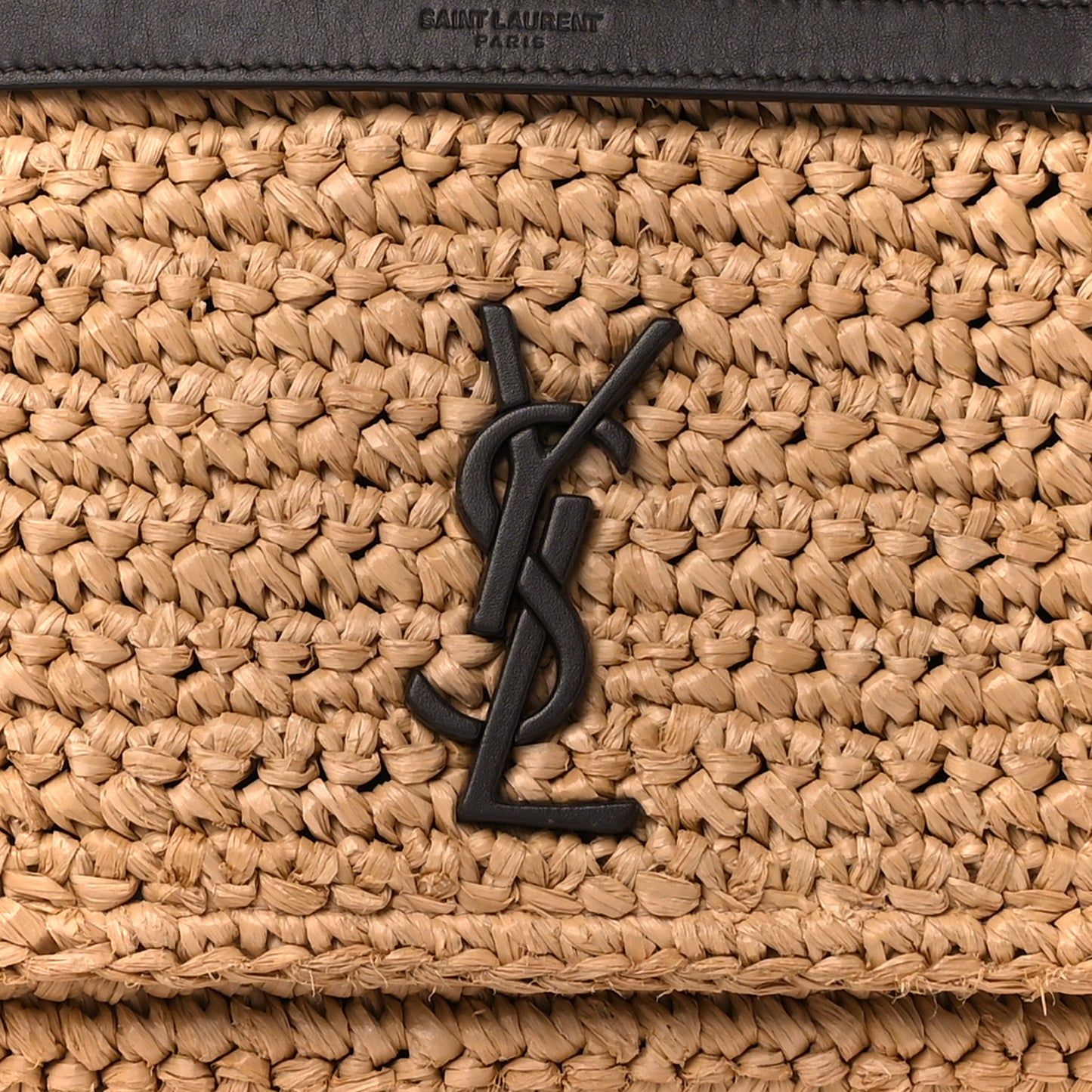Raffia Calfskin Monogram Medium Niki Chain Satchel Natural