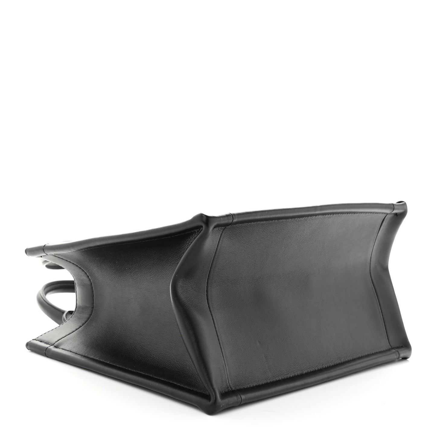 Calfskin Macro Cannage Small Book Tote Black