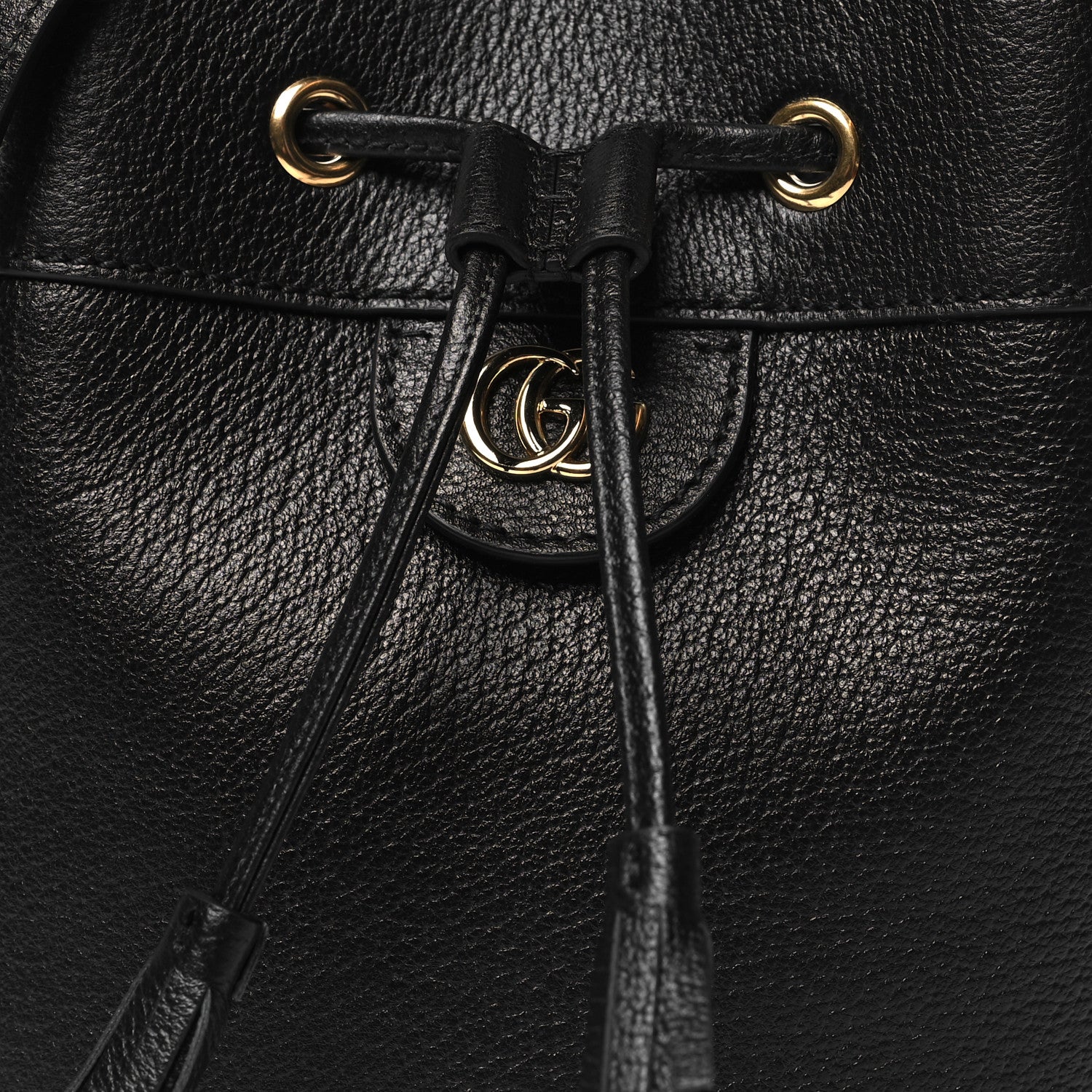 Gucci Glazed Textured Calfskin Web Small Ophidia Bucket Bag Black 8 of 10