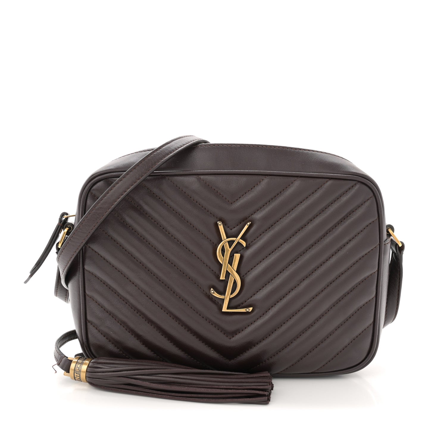 Calfskin Matelasse Monogram Lou Camera Bag Dark Legion Red