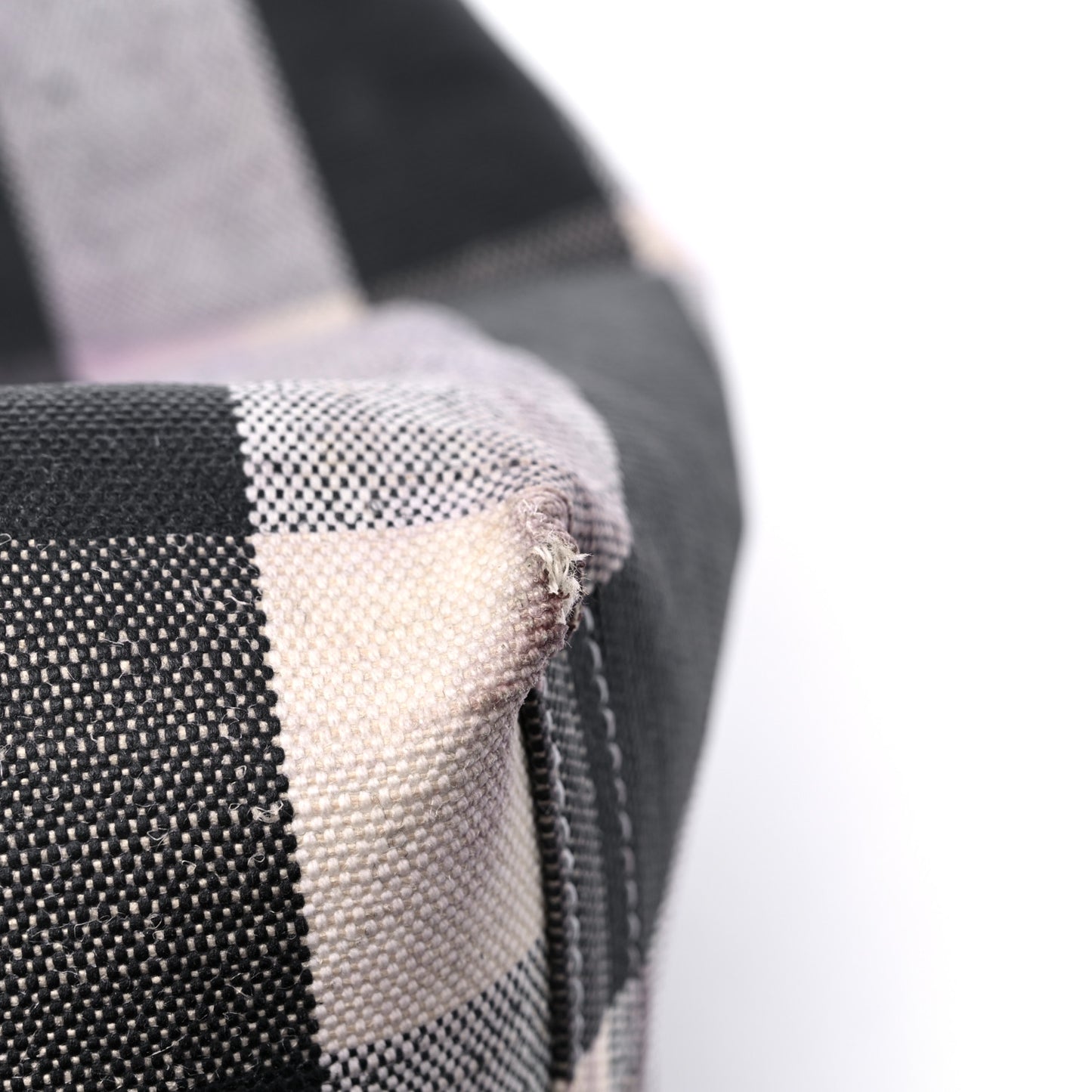 Coated Canvas Mega Check Medium Doodle Tote Black White