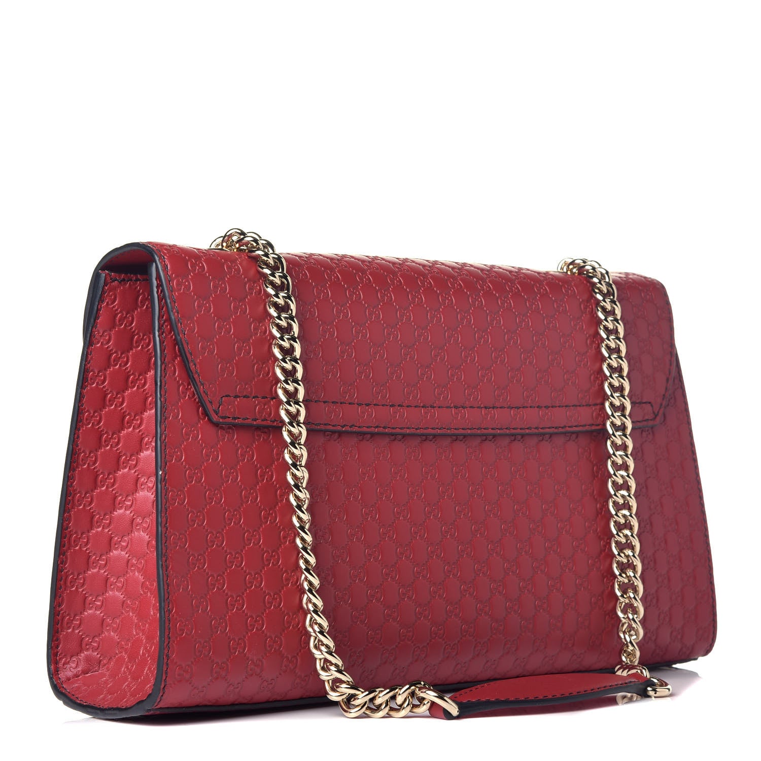 Gucci Microguccissima Medium Emily Chain Shoulder Bag Red 3 of 8