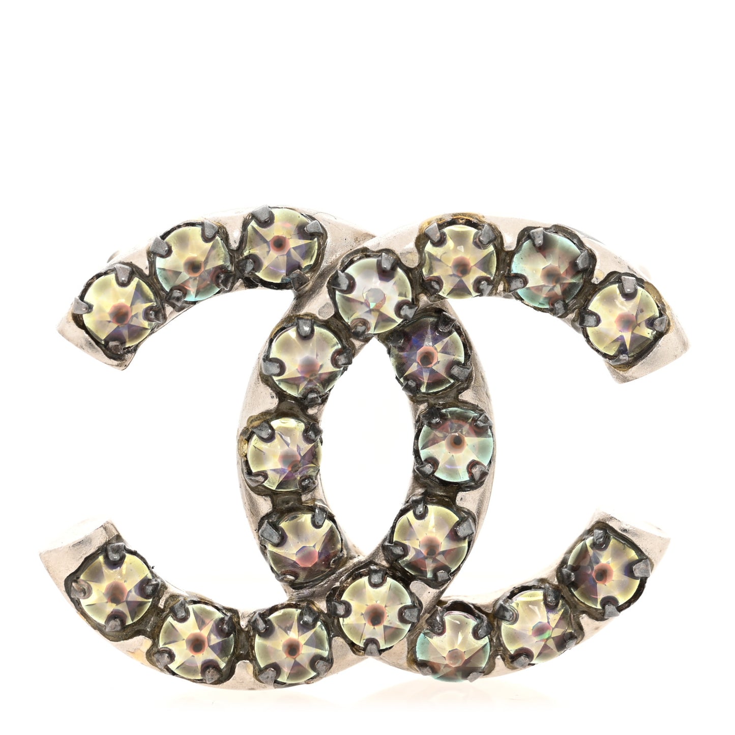 Crystal CC Brooch Multicolor