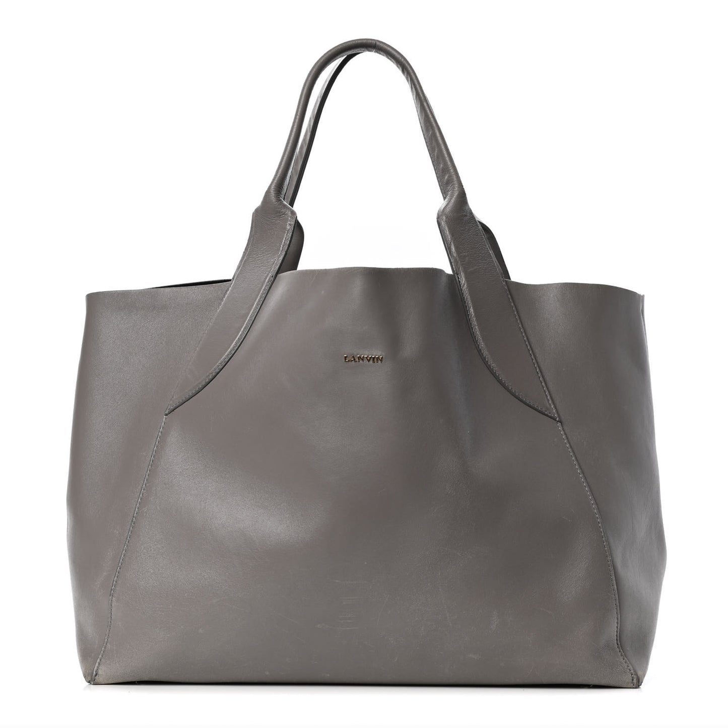 Calfskin Trapeze Tote Grey