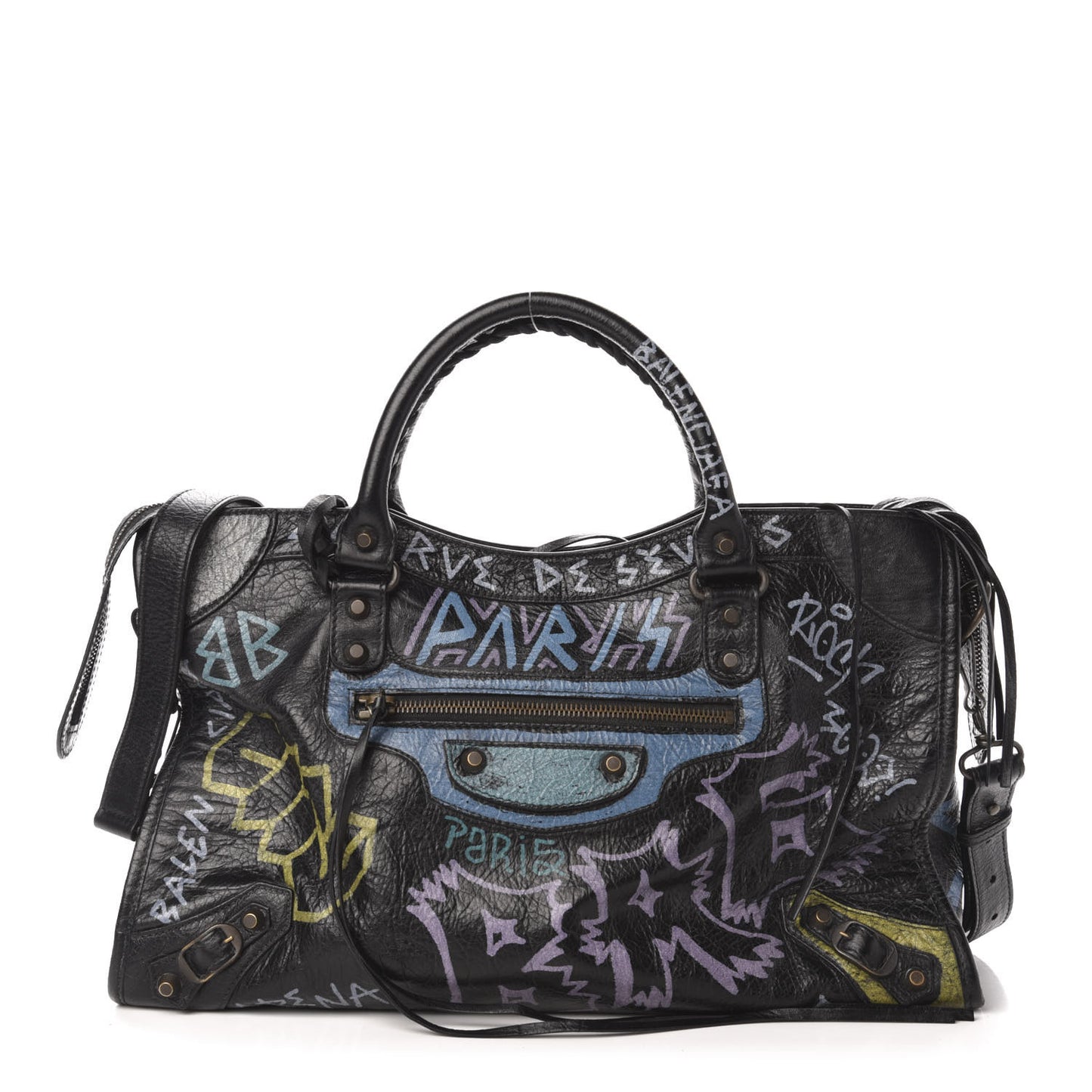 Agneau Graffiti All Over Classic Hardware City Black Multicolor
