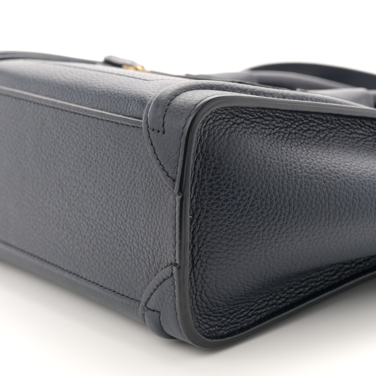 Celine Drummed Calfskin Nano Luggage Navy Blue 10 of 10