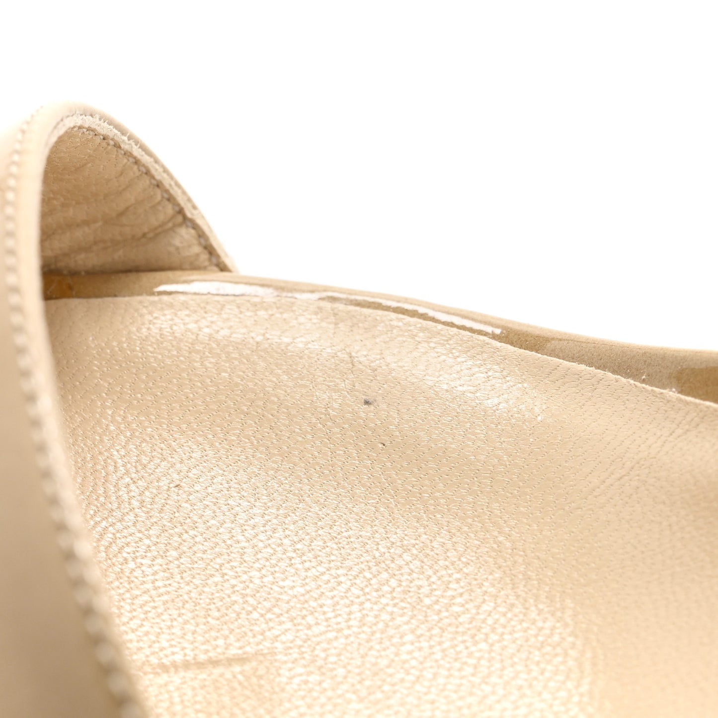 Patent Calfskin Edina Sandals 37 Nude