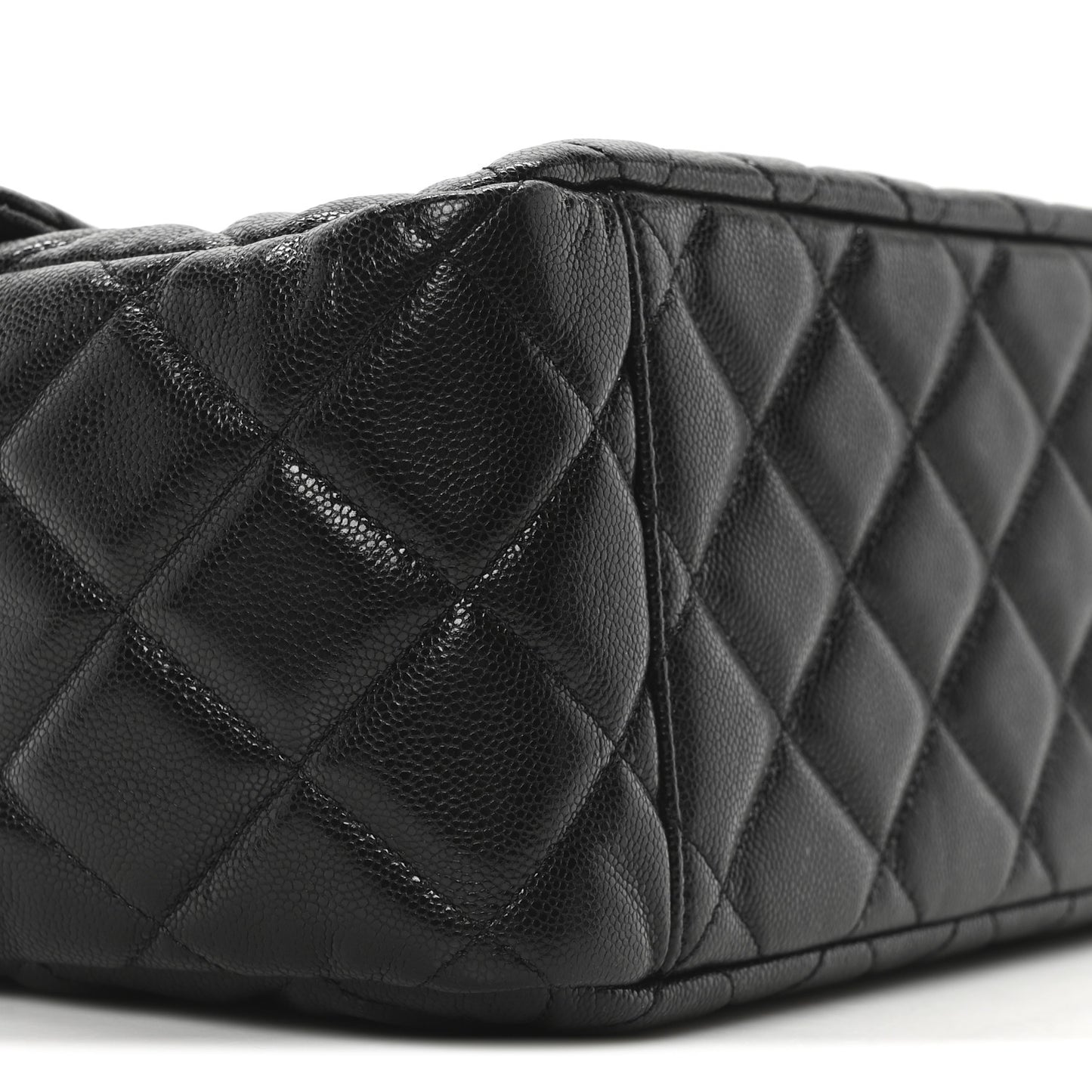 Caviar Quilted XXL Travel Flap Bag Black