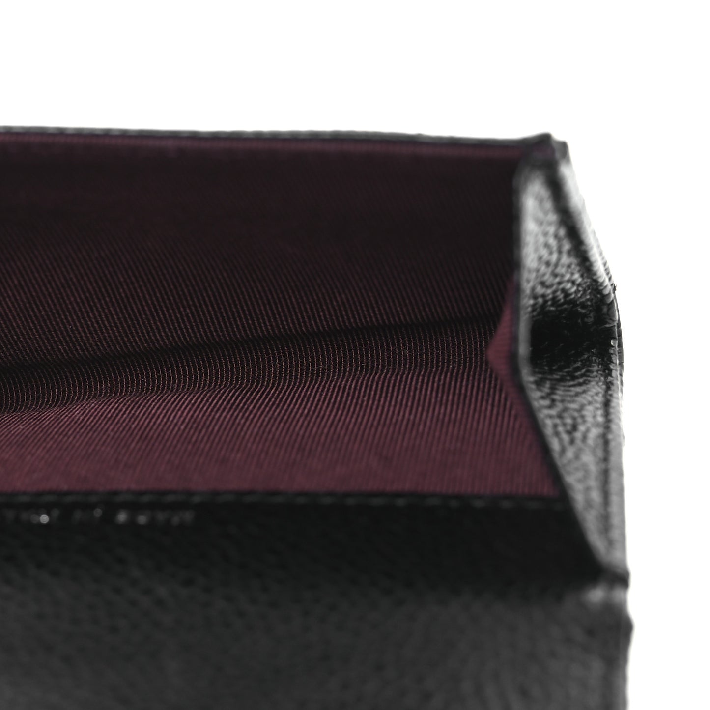 Caviar Quilted Flap Card Holder Wallet Black