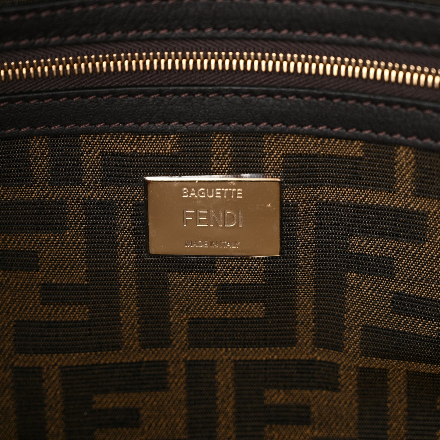 Fabric Jacquard FF 1974 Medium Baguette Tobacco Moro Black