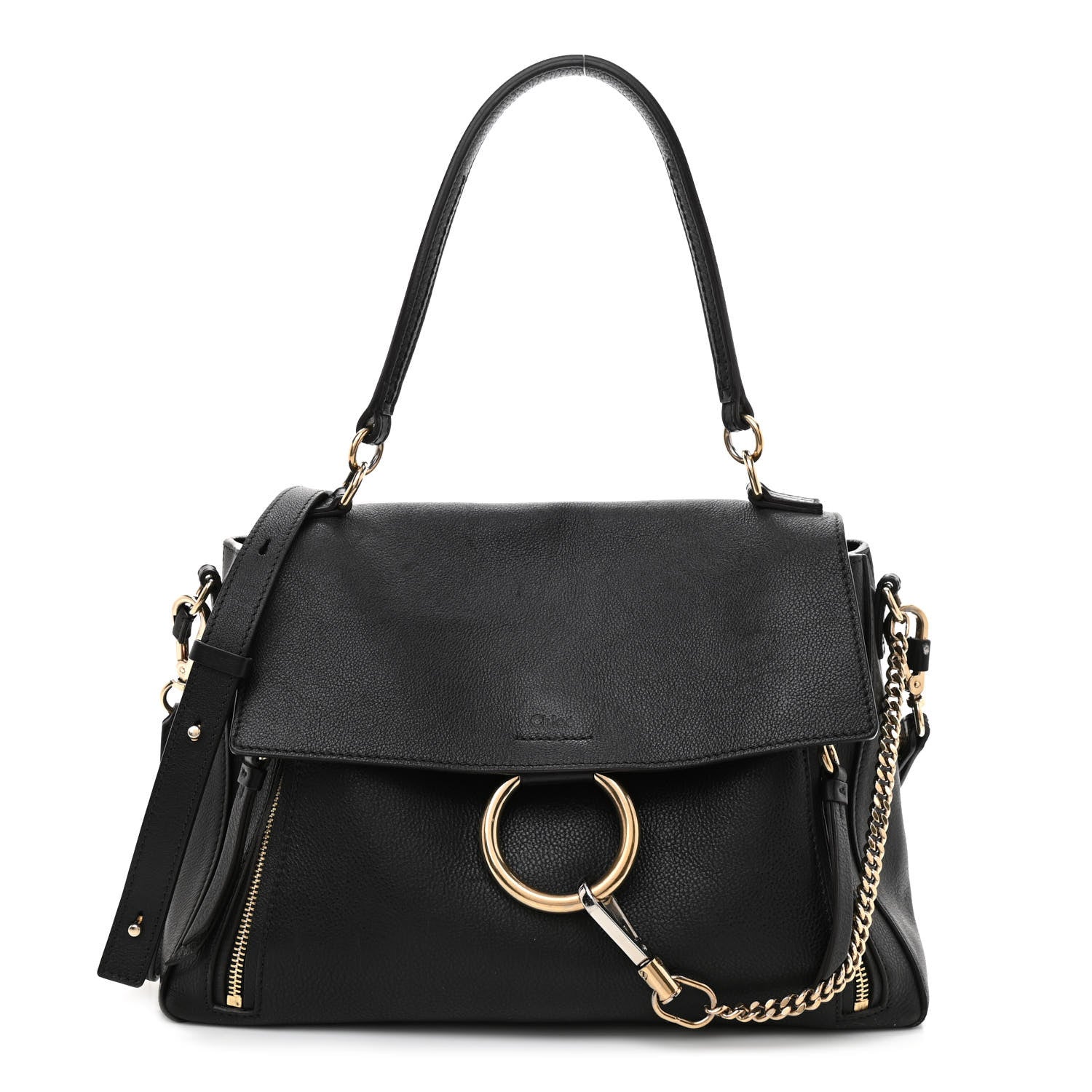 Chloe Calfskin Medium Faye Day Shoulder Bag Black 1 of 11