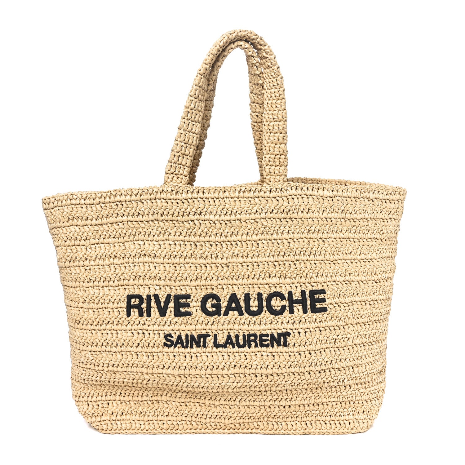 Saint Laurent Raffia Rive Gauche Tote Natural 1 of 10