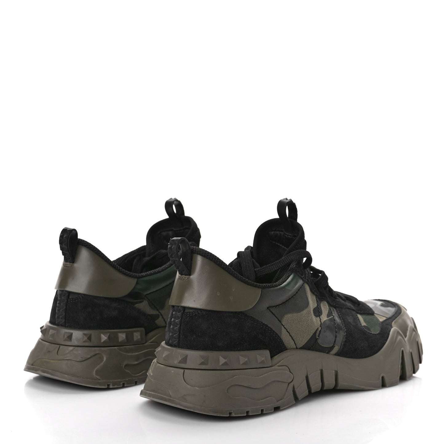 Nappa Suede Camouflage Mens Rockrunner Plus Sneakers 44 Army Green Black Multicolor
