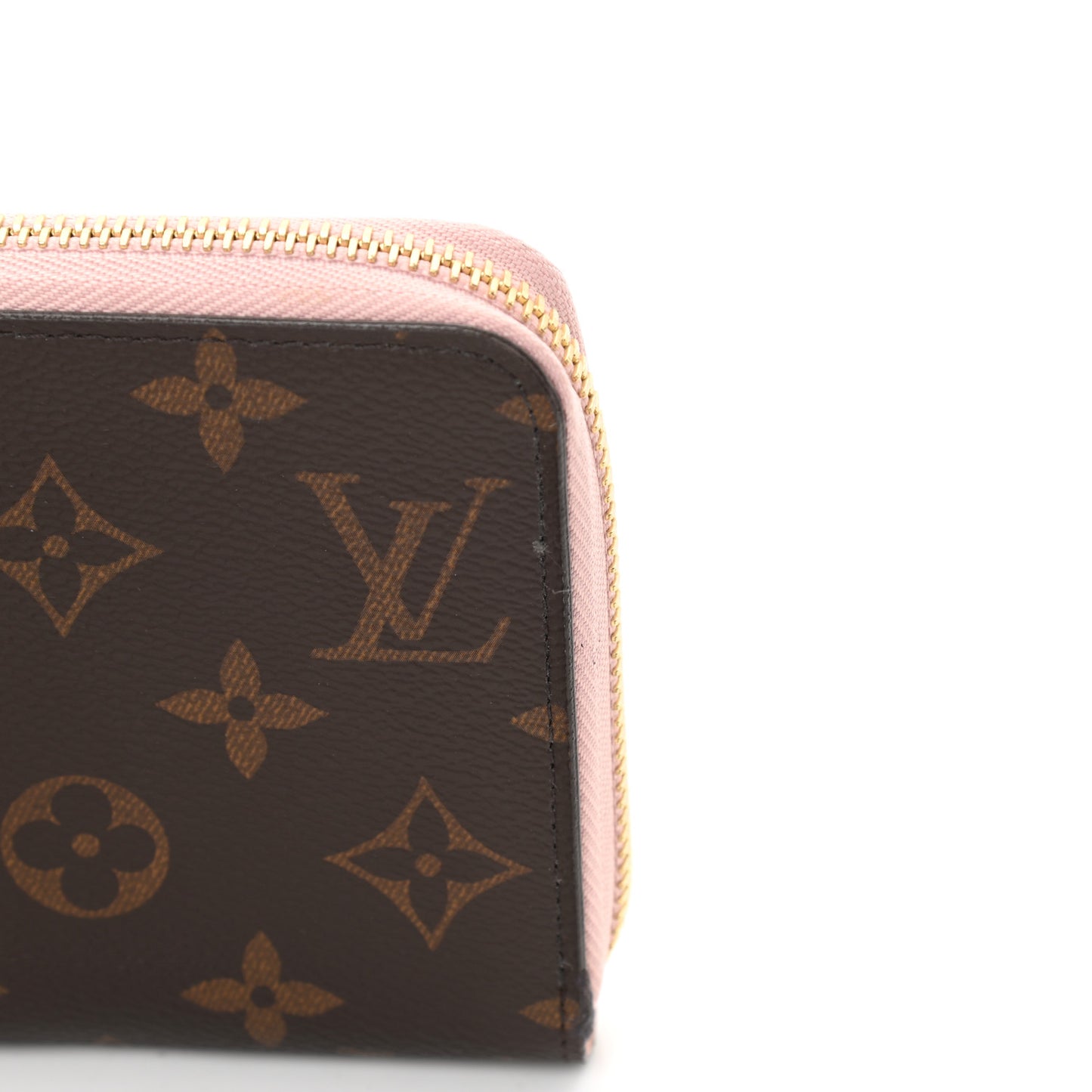 Monogram Pompon Zippy Wallet Rose Ballerine